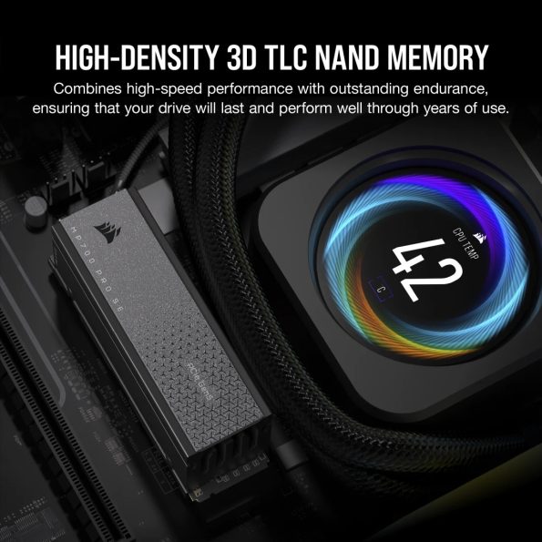 حافظه اس اس دی کورسیر Corsair MP700 PRO SE with Air Cooler 2TB PCIe 5.0 x4 NVMe M.2