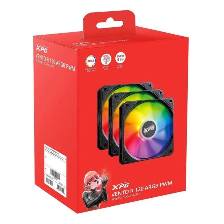 فن کیس ADATA XPG Vento R 120 ARGB PWM - BLACK پک 3 عددی