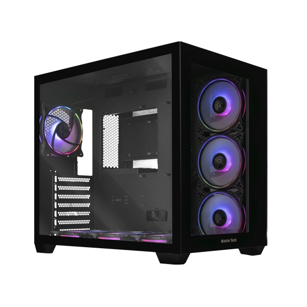 کیس مسترتک MasterTech Terabox RGB Mid Tower مشکی کیس مسترتک MasterTech Terabox RGB Mid Tower مشکی