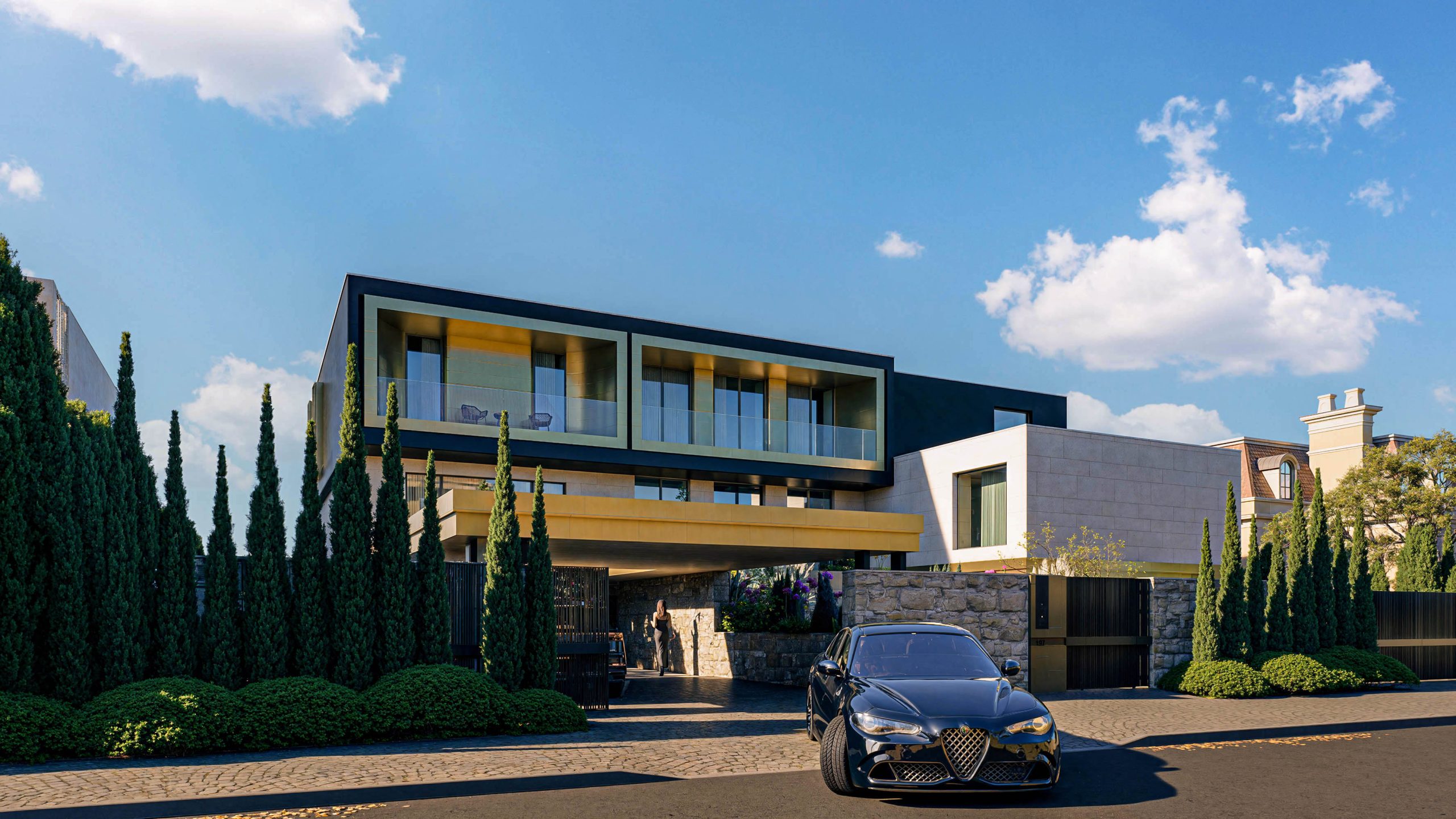 DLSS 3.5 و افزایش کیفیت تصویر در D5 Render 3: تصویری که تفاوت کیفیت رندرینگ با و بدون فعال کردن DLSS 3.5 را نشان میدهد، تاکید بر سرعت و جزئیات بیشتر در D5 Render 3.