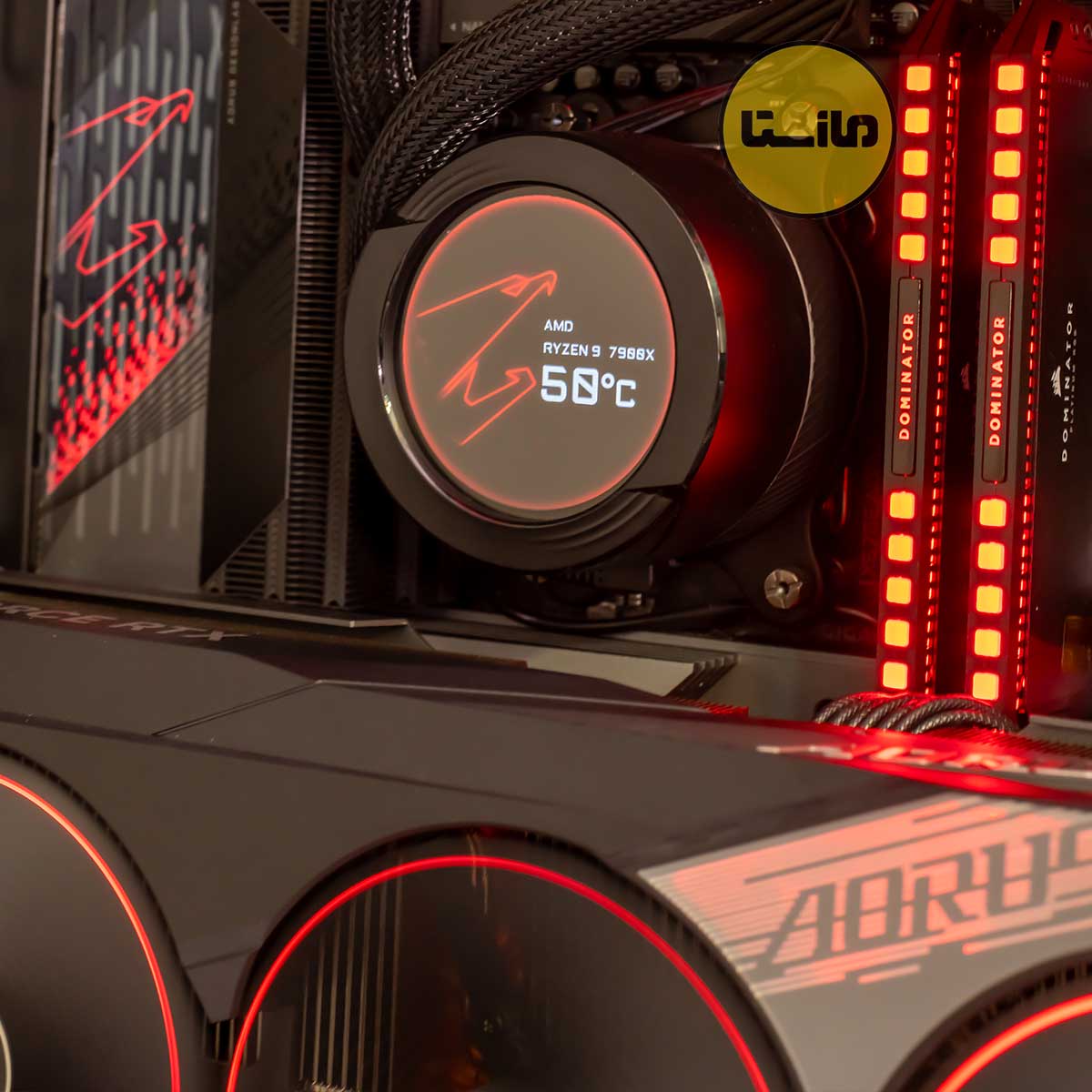 کیس-اوروس-aorus-گیگابایت-با-کولر-مایع-gigabyte-aorus-کارت-گرافیک-عمود-rtx-aorus-گیمینگ-کیس-لیان-لی-o11-lian-li06 سیستم رندرینگ معماری Intel Ultra 9