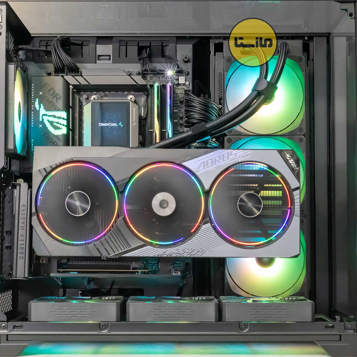 کیس-گیمینگ-لیان-لی-o11-ویژن-با-کارت-گرافیک-5080-aorus-گیگابایت-کولر-مایع-میستیک-دیپ-کول-مانیتور-دار-گارانتی-مازستا-سیستم-گیمینگ-سیستم-رندرینگ-16