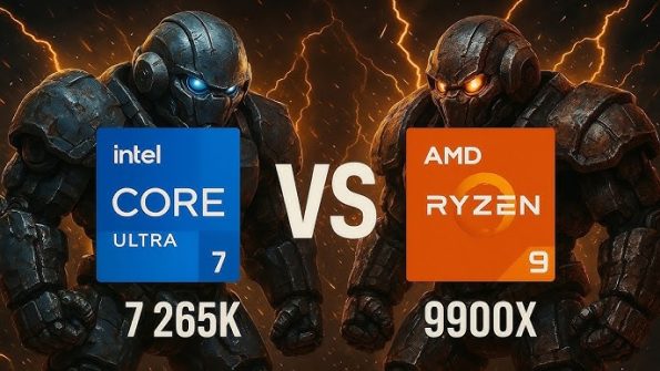 مقایسه Intel Core Ultra 7 265K و AMD Ryzen 9 9900X