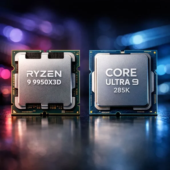 : مقایسه Intel Core Ultra 9 285K و AMD Ryzen 9 9950X