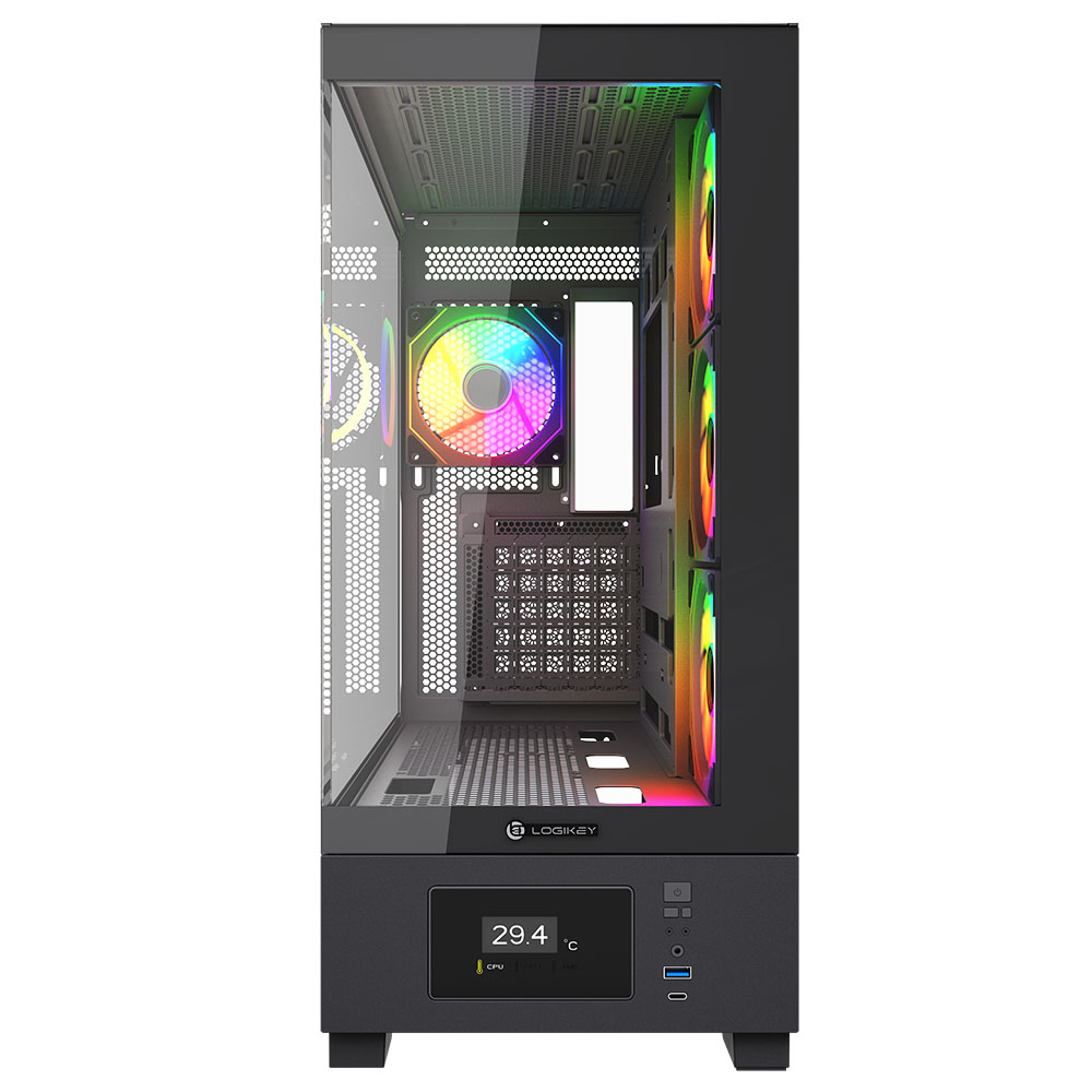 کیس کامپیوتر گیمینگ لاجی کی مدل LK-C674B (3) کیس کامپیوتر گیمینگ لاجی کی مدل LK-C674B