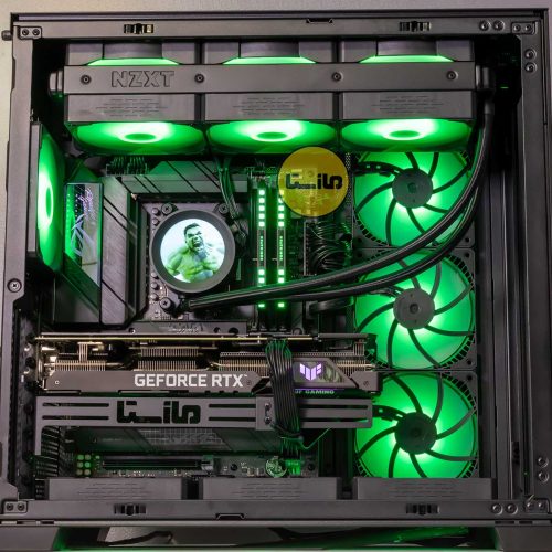 سیستم تدوین و افکت ویدیویی Intel 149intel 14900k ROG Strix f wifi asus tuf 3090 ti 24gb1200w tuf asus lian li 0113x 2tb 990 pro 