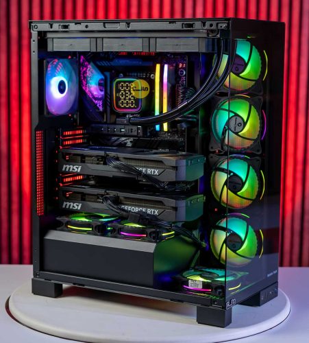 سیستم رندرینگ و هوش مصنوعی دو کارت گرافیکه RTX 5070 TI بروی مادبرد Z890 e (22)
