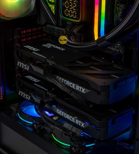 سیستم رندرینگ و هوش مصنوعی دو کارت گرافیکه RTX 5070 TI بروی مادبرد Z890 e (12)