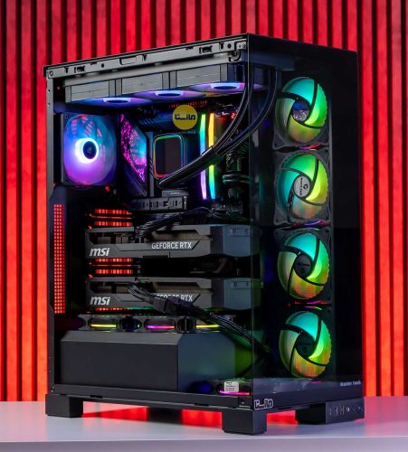 سیستم رندرینگ و هوش مصنوعی دو کارت گرافیکه RTX 5070 TI بروی مادبرد Z890 e (22)