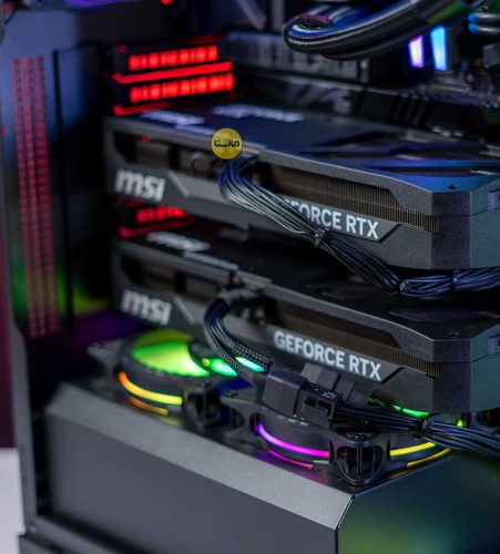 سیستم رندرینگ و هوش مصنوعی دو کارت گرافیکه RTX 5070 TI بروی مادبرد Z890 e (22)