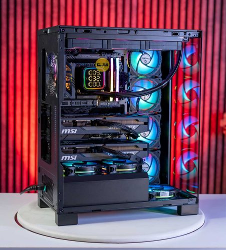 سیستم رندرینگ و هوش مصنوعی دو کارت گرافیکه RTX 5070 TI بروی مادبرد Z890 e (22)
