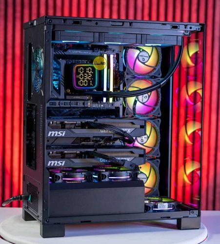 سیستم رندرینگ و هوش مصنوعی دو کارت گرافیکه RTX 5070 TI بروی مادبرد Z890 e (22)