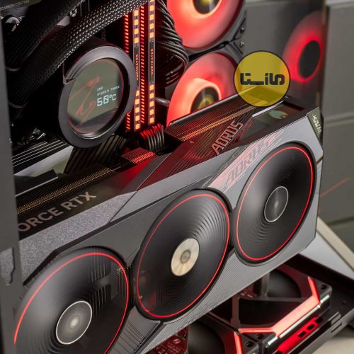کیس-اوروس-aorus-گیگابایت-با-کولر-مایع-gigabyte-aorus-کارت-گرافیک-عمود-rtx-aorus-گیمینگ-کیس-لیان-لی-o11-lian-li07