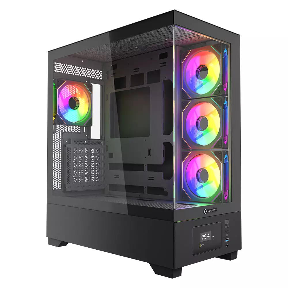 کیس کامپیوتر گیمینگ لاجی کی مدل LK-C674B